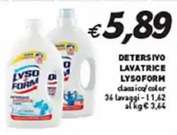Coal Detersivo lavatrice lysoform dassico/color 34 lavaggi offerta