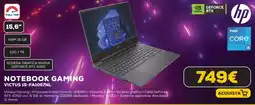 Euronics hp NOTEBOOK GAMING VICTUS 15-FA1057NL offerta