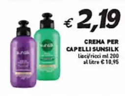 Coal Crema per capelli sunsilk lisci/ricci offerta
