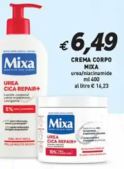 Coal Crema corpo mixa urea/niacinamide offerta