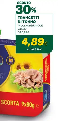 Ekom Trancetti di tonno in olio di girasole offerta