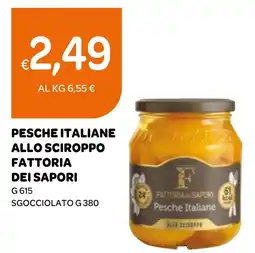 Ekom Pesche italiane allo sciroppo fattoria dei sapori sgocciolato offerta