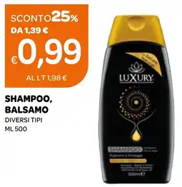 Ekom Shampoo, balsamo diversi tipi offerta