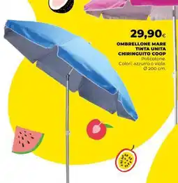 Coop Ombrellone mare tinta unita chiringuito coop offerta