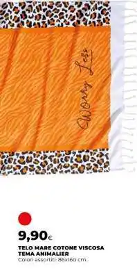 Coop TELO MARE COTONE VISCOSA TEMA ANIMALIER offerta