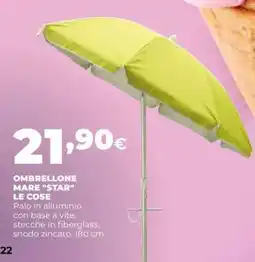 Coop OMBRELLONE MARE 'STAR' LE COSE offerta