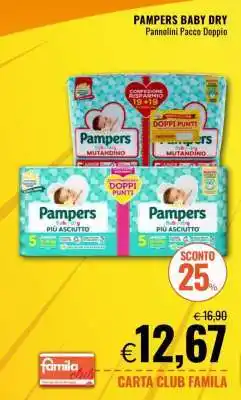 Famila Pampers Baby Dry offerta