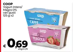 Coop COOP Yogurt Intero/Magro 0% offerta