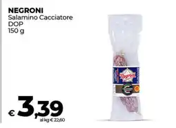 Coop NEGRONI Salamino Cacciatore DOP offerta