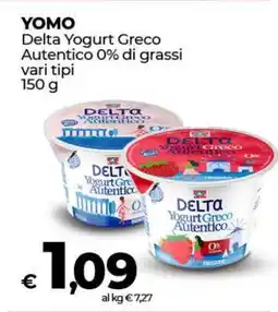 Coop YOMO Delta Yogurt Greco Autentico 0% di grassi offerta
