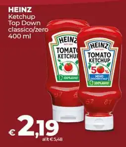 Coop HEINZ Ketchup Top Down classico/zero offerta