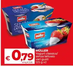 Coop MÜLLER Yogurt classico/senza lattosio vari gusti offerta