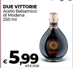 Coop DUE VITTORIE Aceto Balsamico di Modena offerta