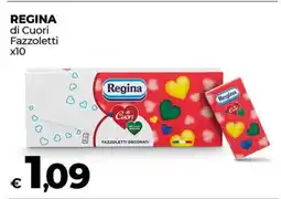 Coop REGINA di Cuori Fazzoletti x10 offerta