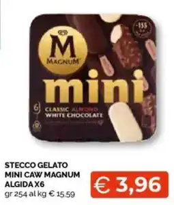 Mercatò Stecco gelato mini caw magnum algida x6 offerta
