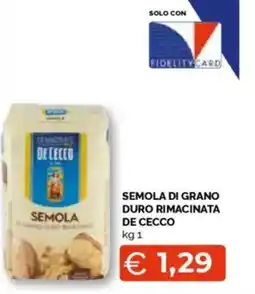 Mercatò Semola di grano duro rimacinata DE CECCO offerta