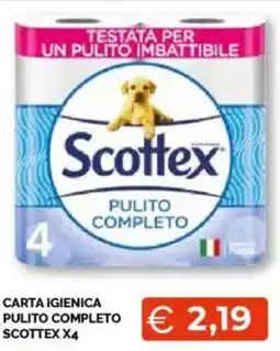 Mercatò Carta igienica pulito completo SCOTTEX X4 offerta