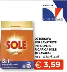 Mercatò Detersivo per lavatrice in polvere ricarica SOLE offerta