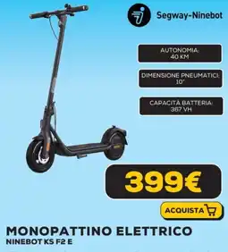 Euronics Segway-ninebot monopattino elettrico NINEBOT KS F2 E offerta