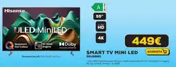 Euronics Hisense smart TV mini LED 55U69NQ offerta