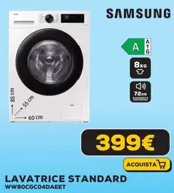 Euronics SAMSUNG Lavatrice standard WW80CGC04DAEET offerta