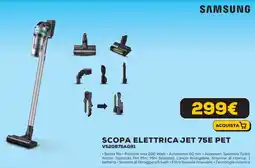 Euronics SAMSUNG Scopa elettrica jet 75E pet VS20B75AGR1 offerta