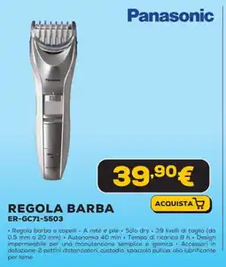 Euronics Panasonic regola barba ER-GC71-5503 offerta