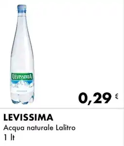 Iper Tosano LEVISSIMA Acqua naturale Lalitro offerta