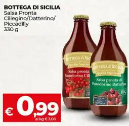 Coop Radenza BOTTEGA DI SICILIA Salsa Pronta Ciliegino/Datterino/ Piccadilly offerta