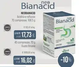 Coop NEOBIANACID Acidità e reflusso 70 compresse offerta