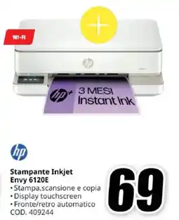 MediaWorld hp Stampante Inkjet Envy 6120E offerta