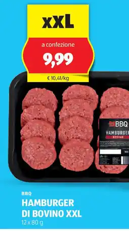ALDI Bbq hamburger di bovino xxl offerta