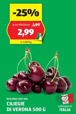ALDI Regione che vai ciliegie di verona offerta