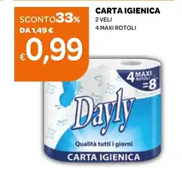 Ekom Carta igienica 2 veli 4 maxi rotoli offerta