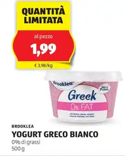 ALDI Brooklea yogurt greco bianco offerta