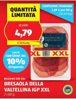 ALDI Regione che vai bresaola della valtellina igp xxl offerta