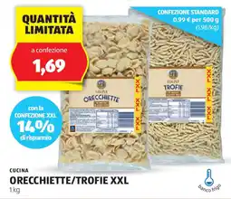 ALDI Cucina orecchiette/trofie xxl offerta