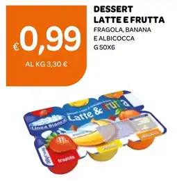 Ekom Dessert latte e frutta offerta