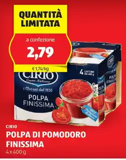 ALDI Cirio polpa di pomodoro finissima offerta