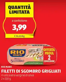 ALDI Rio mare filetti di sgombro grigliati offerta