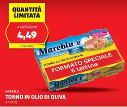 ALDI Mareblu tonno in olio di oliva offerta