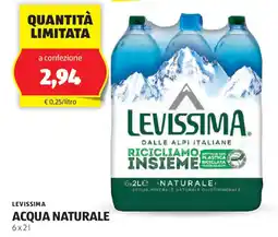 ALDI Levissima acqua naturale offerta