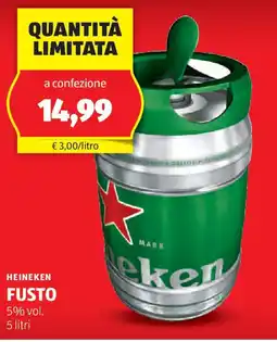 ALDI Heineken fusto offerta
