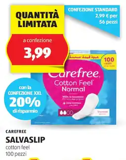 ALDI Carefree salvaslip offerta