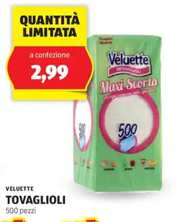 ALDI Veluette tovaglioli offerta