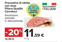 Carrefour Fracostine di vitella con osso Filiera Qualità Carrefour offerta