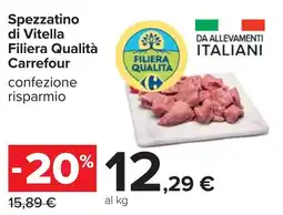 Carrefour Spezzatino di Vitella Filiera Qualità Carrefour offerta