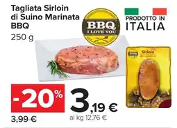 Carrefour Tagliata Sirloin di Suino Marinata BBQ offerta