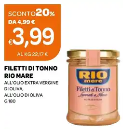 Ekom Filetti di tonno rio mare all'olio extra vergine di oliva, all'olio di oliva offerta
