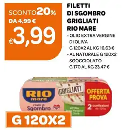 Ekom Filetti di sgombro grigliati rio mare - olio extra vergine di oliva -al naturale sgocciolato offerta